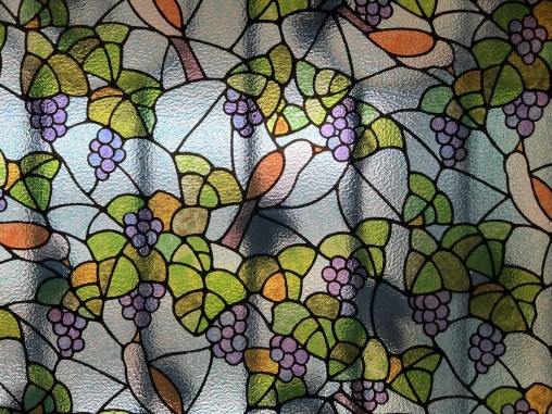 別の箇所に貼っているステンド風フイルムの思い出も新デザインへ転用