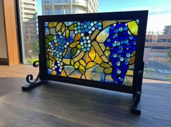(71)ステンドグラスパネル修理  リメイク(衝立へ) A様 大阪府高槻市