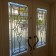 (84)山口県下関市 某化粧品メーカー個人サロン① 玄関 両開きドア 面取りステンドグラス 施工前後比較写真2