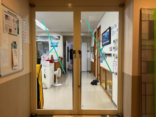 ステンドグラス設置前