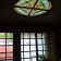 (71)兵庫県宝塚市 天井丸型 偽ステンドグラス交換 施工前後比較写真　2